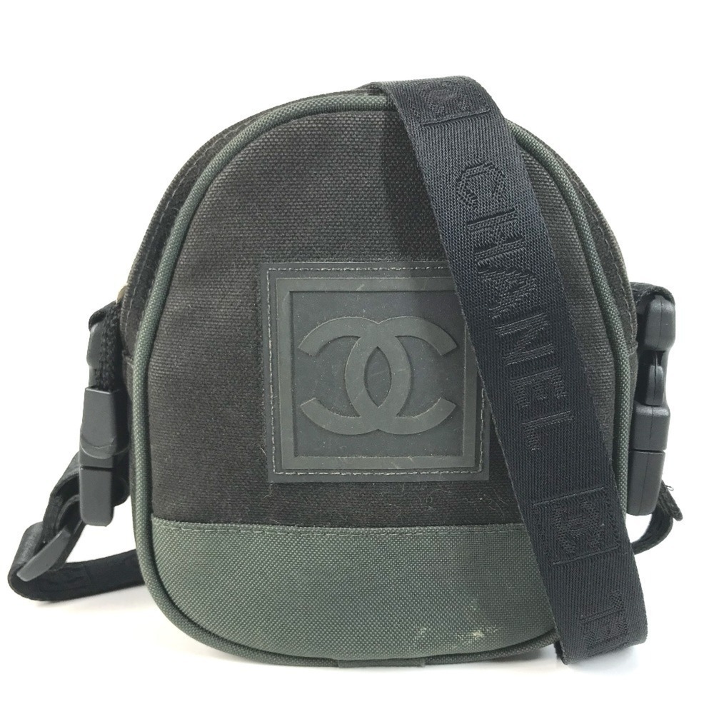 CHANEL Sport CC Coco Mark Logo Bag, Crossbody Shoulder Canvas, Black, for Men...